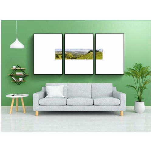 фото Набор модулных постеров для интерьера "альпы, горы, пейзаж" 60x90 см. в тубусе, без рамки lotsprints