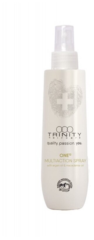 Trinity Hair Care Спрей One12 Multiactionspray Мультифункциональный для Ухода за Волосами 12 в 1 c Маслом Макадамии и Аргановым Маслом, 75 мл