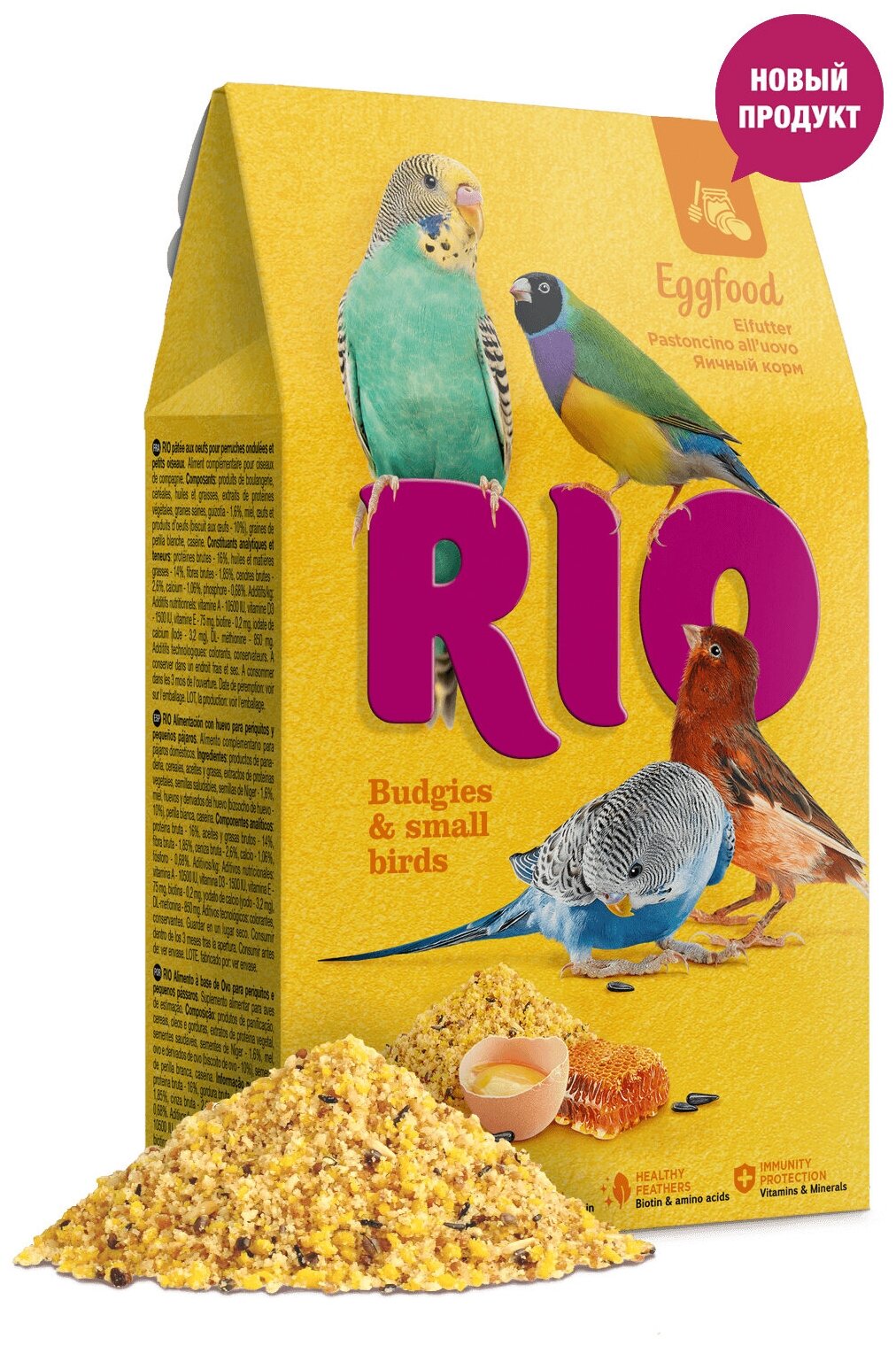 Корм RIO для волнистых попугаев и других мелких птиц яичный 18 кг