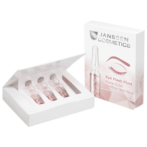 Janssen Cosmetics Eye Flash Fluid - Увлажняющая и восстанавливающая сыворотка в ампулах для контура глаз 7 х 1,5 мл janssen cosmetics eye flash fluid восстанавливающая сыворотка для контура глаз 3 x 1 5 мл