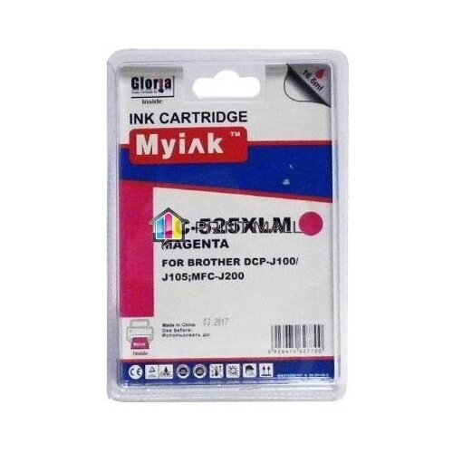 Картридж MyInk для BROTHER MFC-J200/DCP-J100/J105 (LC525XLM) Magenta (16,6 ml, Dye)