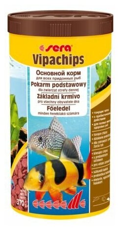 Корм для рыб Sera VIPACHIPS Nature 1000мл - фотография № 9