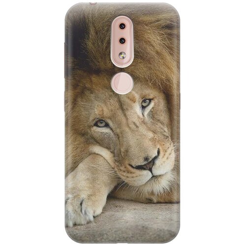 фото Gosso ультратонкий силиконовый чехол-накладка для nokia 4.2 с принтом "спокойный лев"