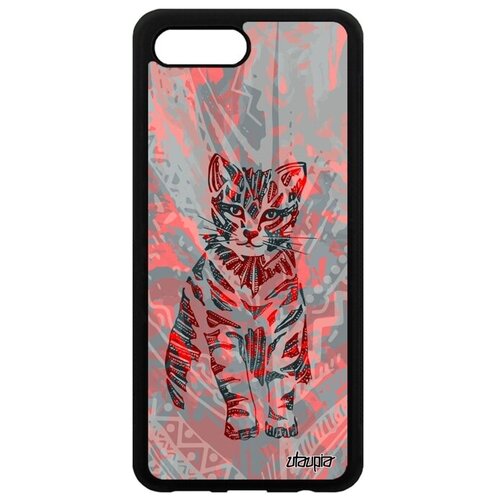 фото Противоударный чехол на смартфон // honor 10 // "кот" cat дизайн, utaupia, розовый