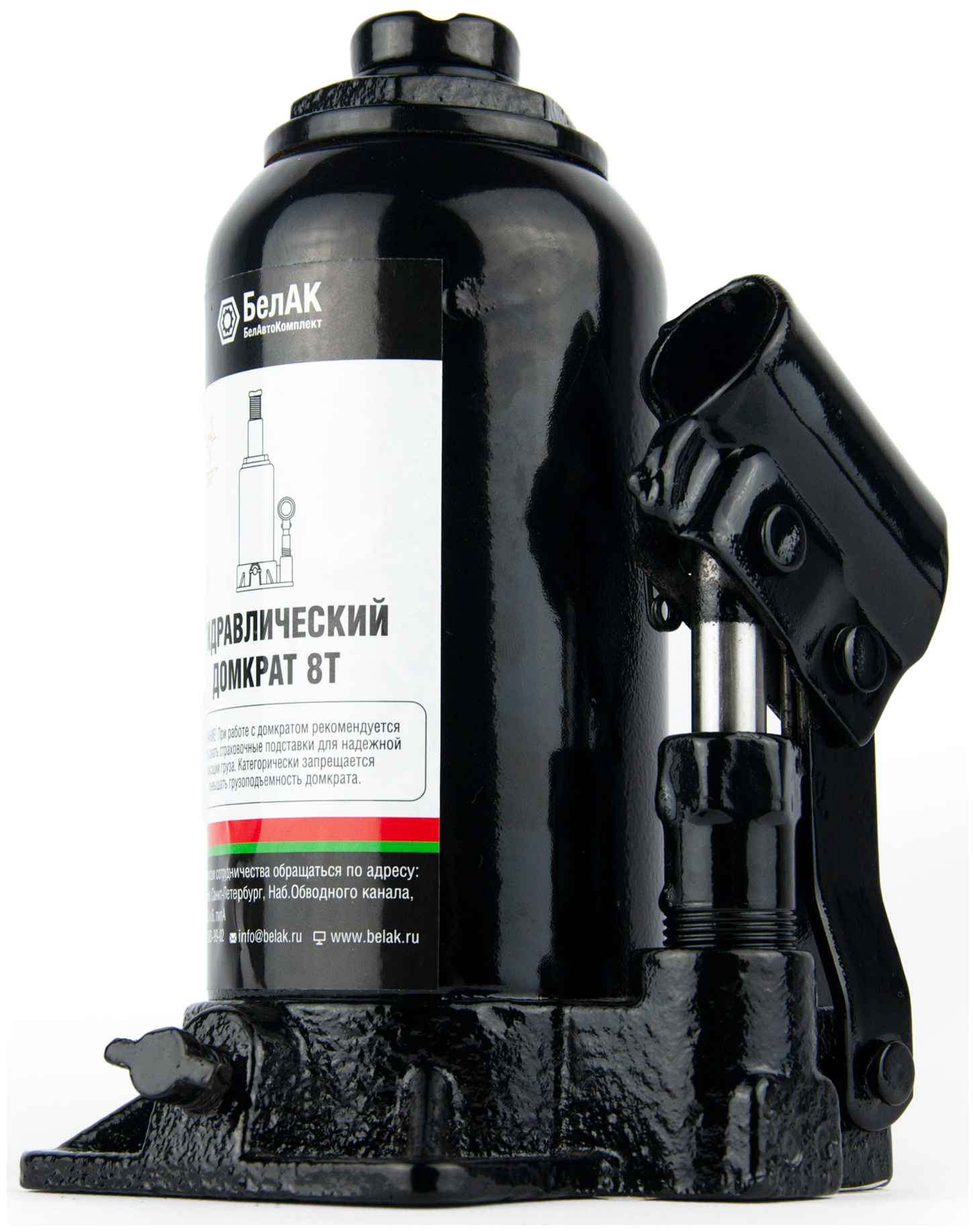 Домкрат бутылочный гидравлический для мототехники БелАК БАК00044 (8 т)