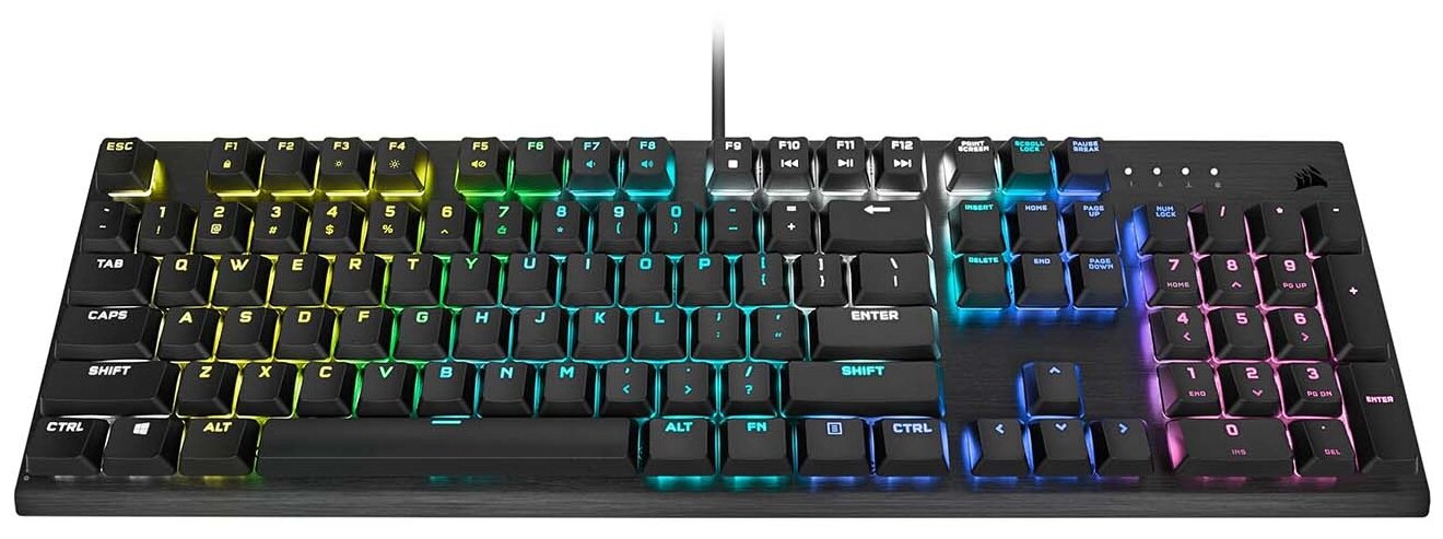 Игровая клавиатура Corsair Gaming™ CORSAIR K60 RGB PRO Low Profile Mechanical Gaming Keyboard, Backlit RGB LED, CHERRY MX Low Profile SPEED, Black