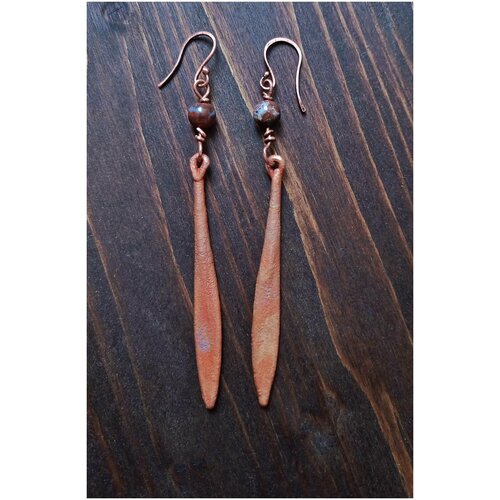 Серьги бижутерия радужные с яшмой