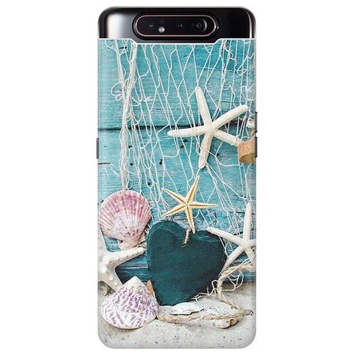 фото Ультратонкий силиконовый чехол-накладка для samsung galaxy a80 с принтом "морские звезды" gosso