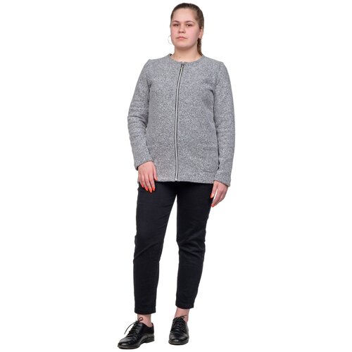 Жакет instance на молнии серый Букле_56