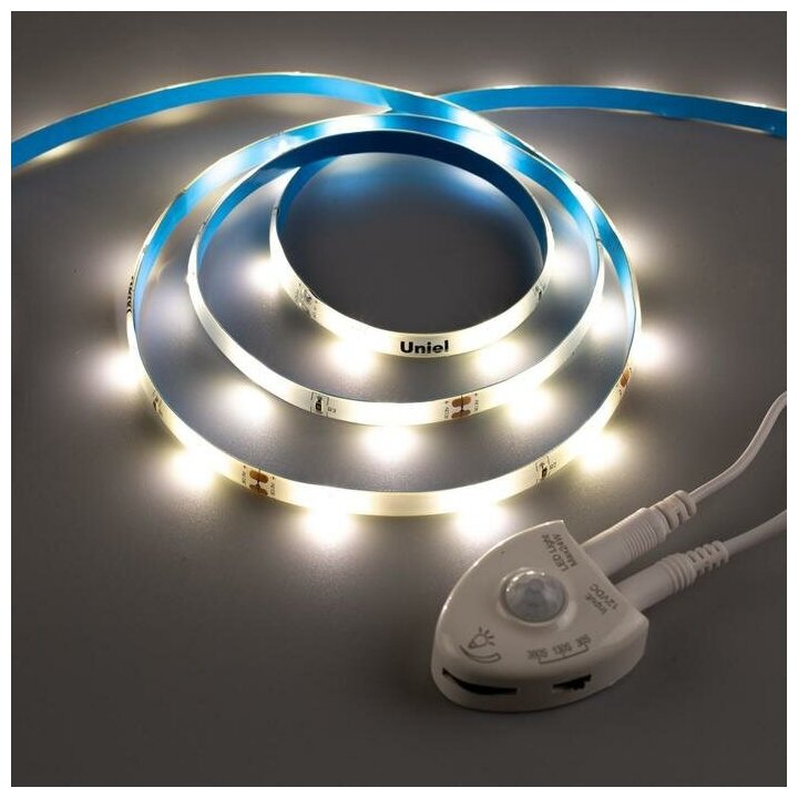 1,2м. Комплект светодиодной ленты белого цвета 4000К, 3W, 220V, 30LED/m, IP65 Uniel ULS-R01-3W-4000K-1.2M-DIM SENSOR Smart Light (UL-00004447) - фото №4