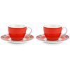 Набор из 2-х чашечек для эспрессо с блюдцем Pip Studio Blushing Birds Red, 120 мл, 51.004.094 - изображение