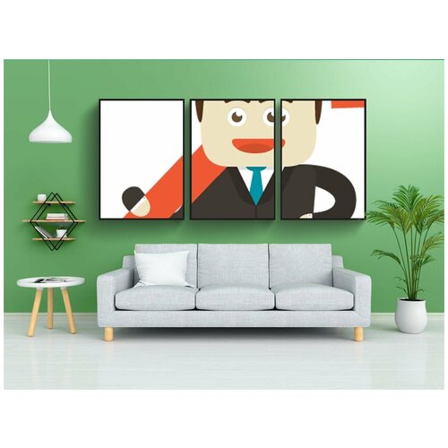 фото Набор модулных постеров для интерьера "веб-дизайн, дизайн логотипа, отзывчивый веб-дизайн" 60x90 см. в тубусе, без рамки lotsprints