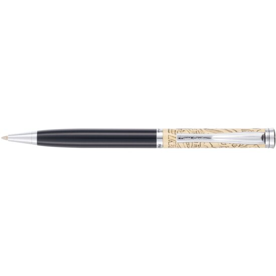 Ручка шариковая Pierre Cardin GAMME. Цвет - черный и золотистый. Упаковка Е или Е-1