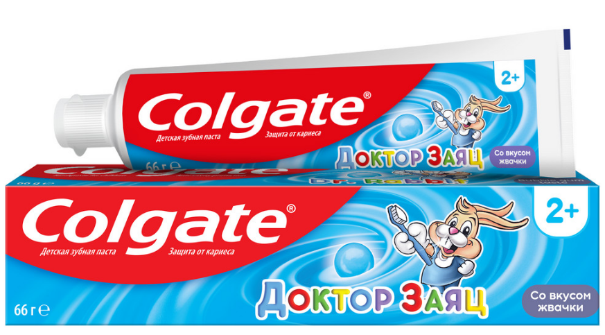 Colgate зубная паста детская доктор заяц жвачка 50мл