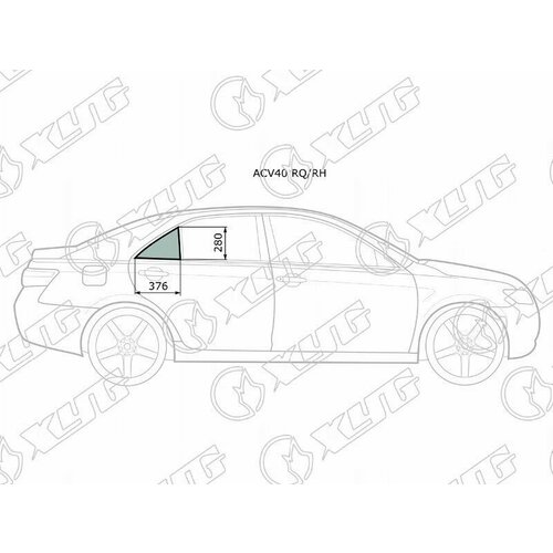 IPSASP_ACV40 RQRH Стекло форточки уголок задней правой двери TOYOTA CAMRY CV4 06-11 1944₽