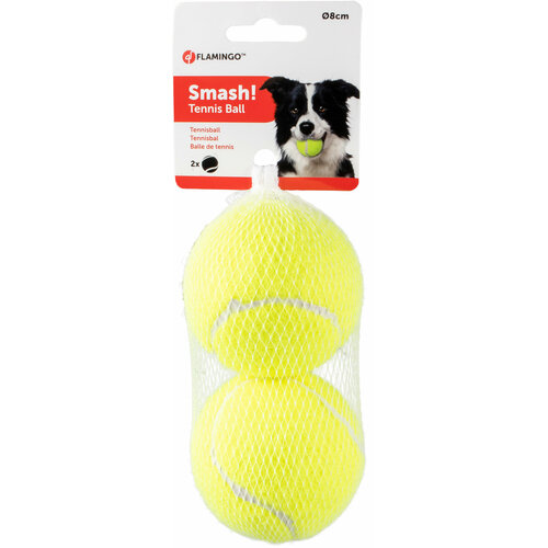​Игрушка для собак Flamingo ​Теннисный мячик 8 см, 2 шт