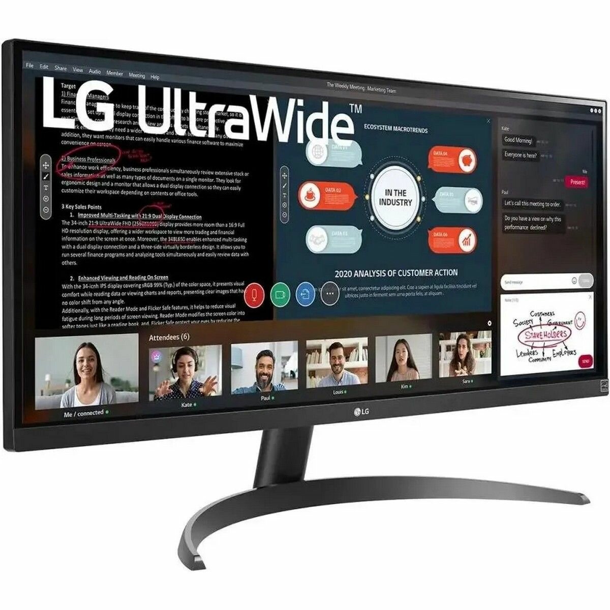 29" Монитор LG 29WP500-B, IPS, 2560x1080, 75Hz, черный