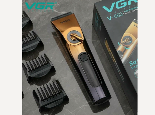 Изображение товара Профессиональная машинка для стрижки волос VGR V-663, Профессиональная машинка с насадками/Аккумуляторная/Окантовочная