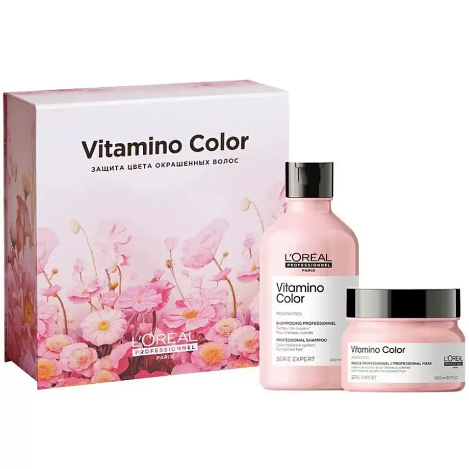 L'oreal Professionnel Vitamino Color Набор Шампунь 300 мл и Маска 250 мл для окрашенных, мелированных, светлых волос