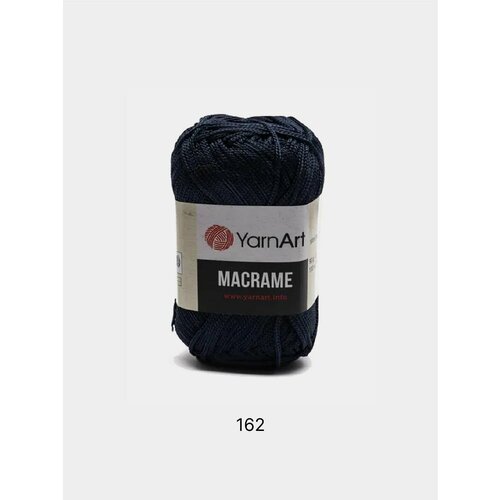 шнур для макраме хлопковый 4мм 100м 2 штуки Пряжа YarnArt Macrame, Цвет: Темно-синий