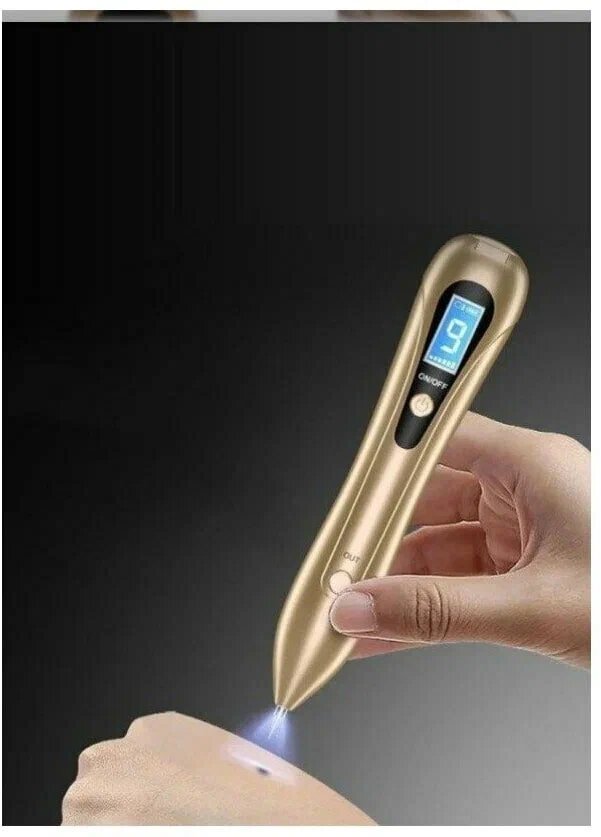 Косметологический аппарат Plasma Pen — плазменный коагулятор, лазер для удаления родинок, пигментации, веснушек, папиллом, бородавок, тату. Золотой
