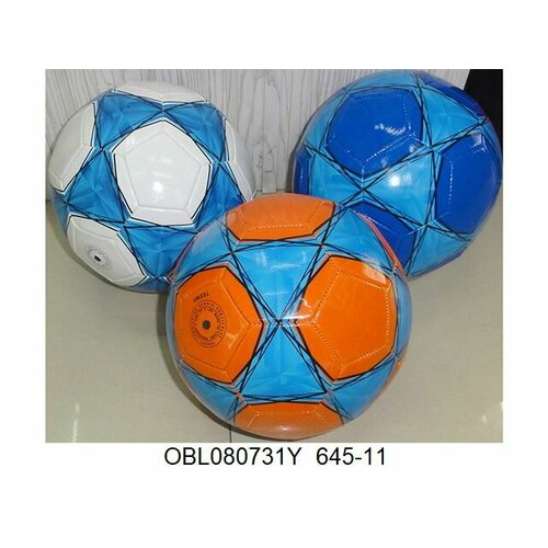 Мяч футбольный PVC размер 5 280 г 3 цвета645-11 мяч футбольный pvc размер 5 280 г миксzq87 1