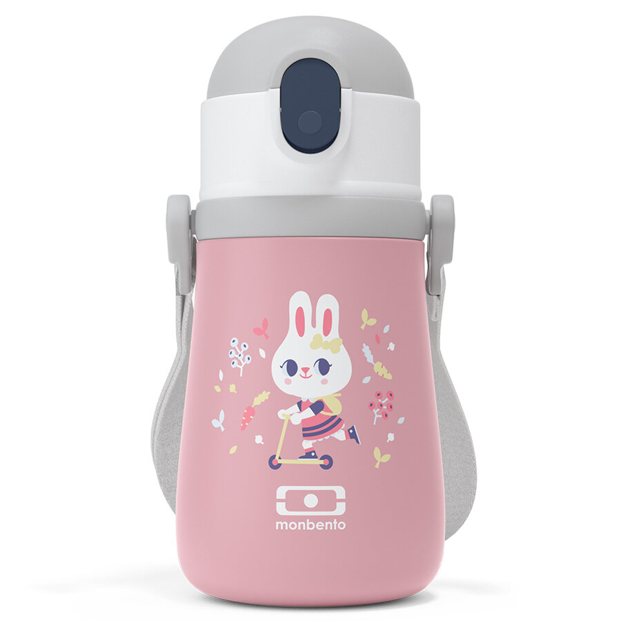 Термос детский 360 мл Monbento Stram pink bunny - фото №7