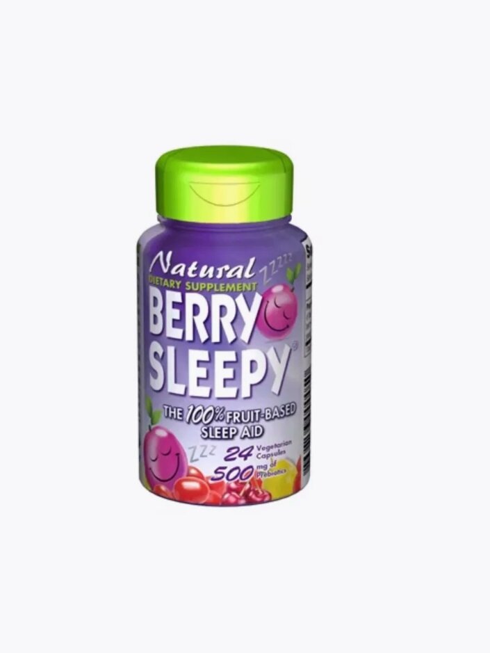 Снотворные Препараты Натуральное снотворное Natural Berry Sleepy The 100% fruit-based sleep aid, 24 капсулы