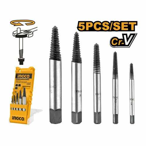 Набор экстракторов для болтов 5шт ASE008 INGCO 780₽