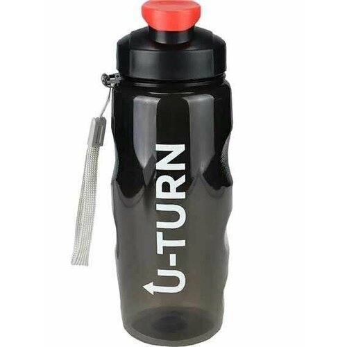 Бутылка для воды 500мл пластиковая с ремешком Урбан черная картонная упаковка 36978 800₽