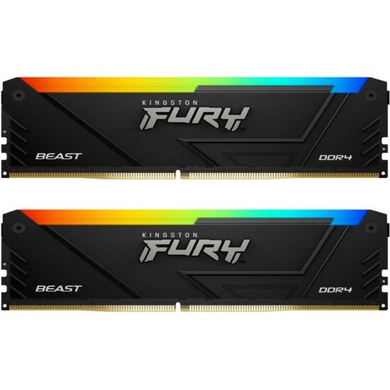 Оперативная память DIMM Kingston FURY Beast Black RGB XMP 16GB (8GB x2) DDR4-3733 (KF437C19BB2AK2/16)