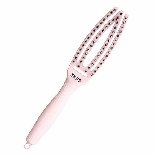 olivia garden щетка для волос fingerbrush small Щетка для волос Fingerbrush Care Iconic Boar&Nylon Pastel Pink S