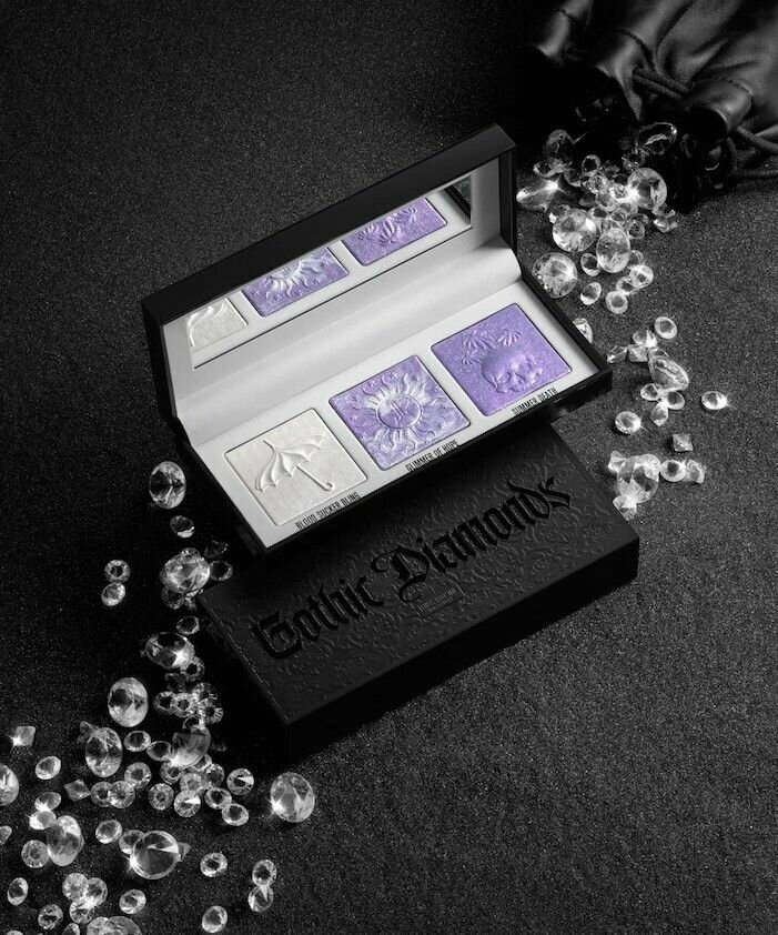 Палетка хайлайтеров Jeffree Star - Gothic Diamonds Extreme Frost Trio