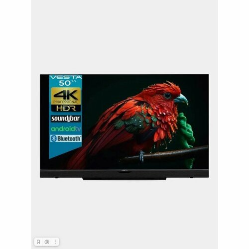 Телевизор VESTA V50MUA7500 503840x2160 DVB-T2CS2 HDMI 3 USB 2 Smart TV саундабр чёрный 6927800₽