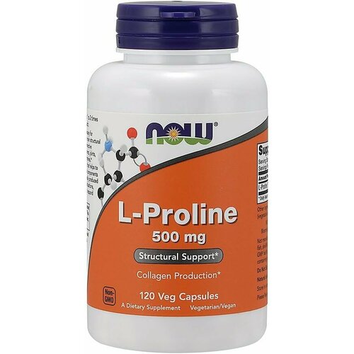 kovrik proline 2 h sloynyy NOW L-Proline 500 mg 120 veg capsules (L-пролин 500 мг)