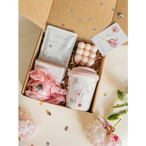 Подарочный Spa набор шампанское с молоком. Бьюти бокс в подарок подруге маме сестре учителю воспитателю на день учителя