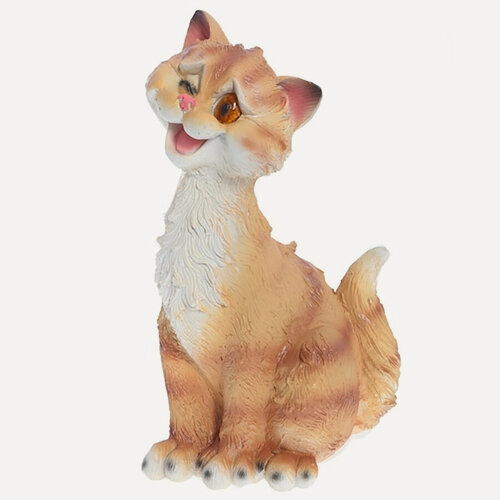 Изображение товара Фигура садовая Забавный рыжий кот, 13*13*26 см KSMR-123385/F327