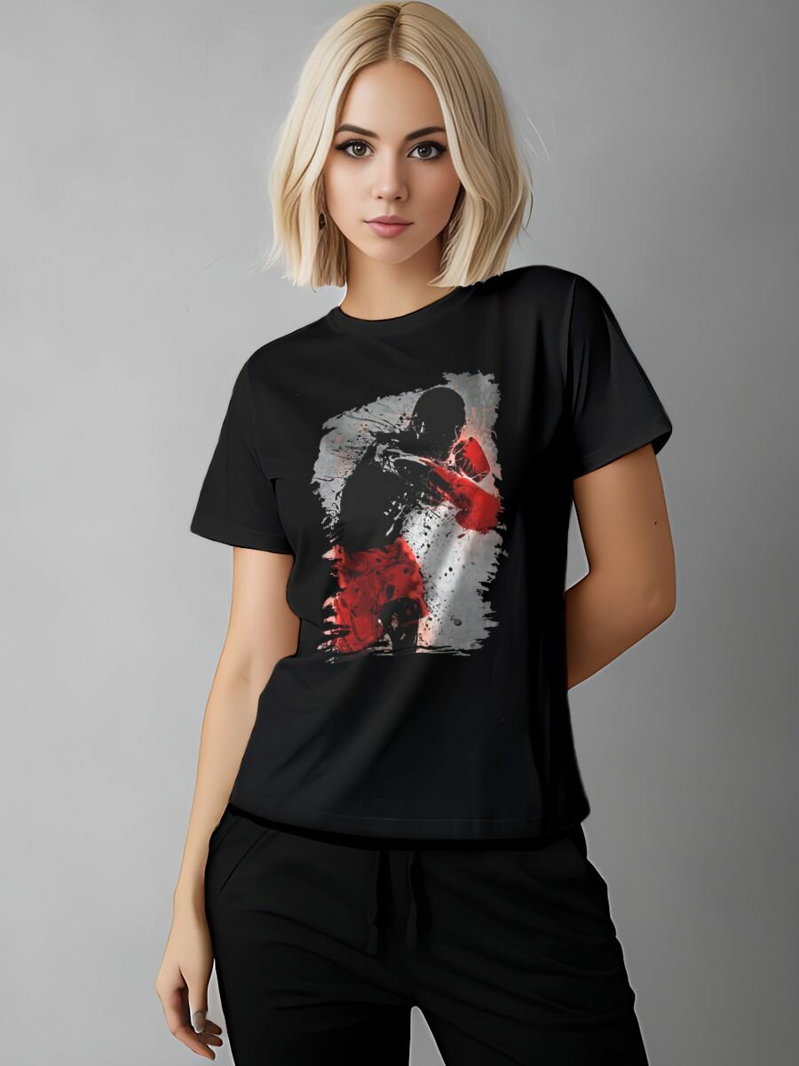 Футболка Printech размер M (42-44) черный