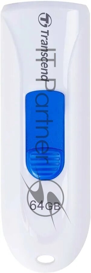 Флеш Диск 64GB Transcend JetFlash 790, USB 3.0, Белый/Синий — фото 1