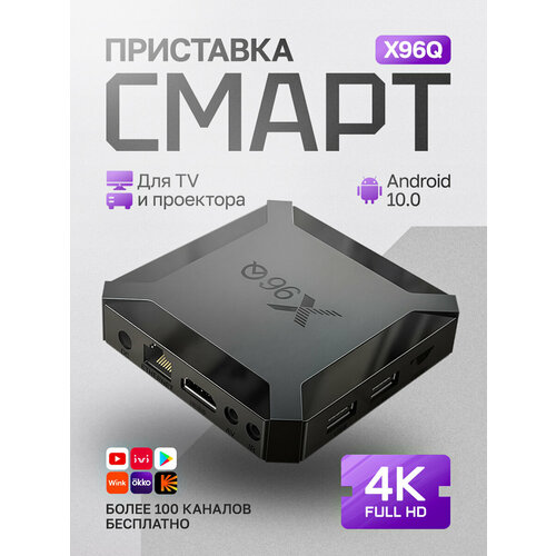 Смарт TV приставка X96Q 4K Android 100 2300₽