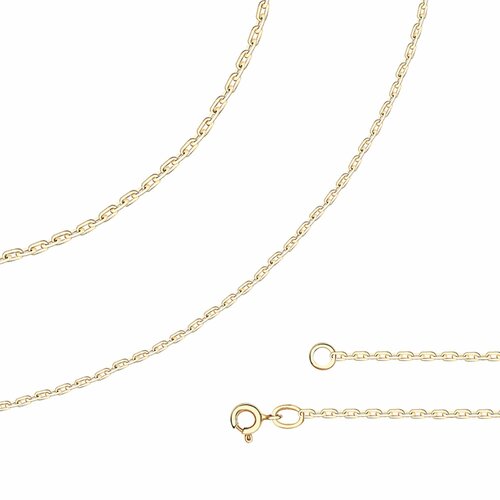 Цепь Diamant online, красное золото, 585 проба, длина 45 см, средний вес 1.22 г, , золотистый