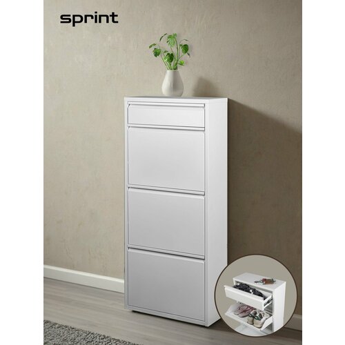 Обувница Металлическая 2 секции - Белая 36370₽