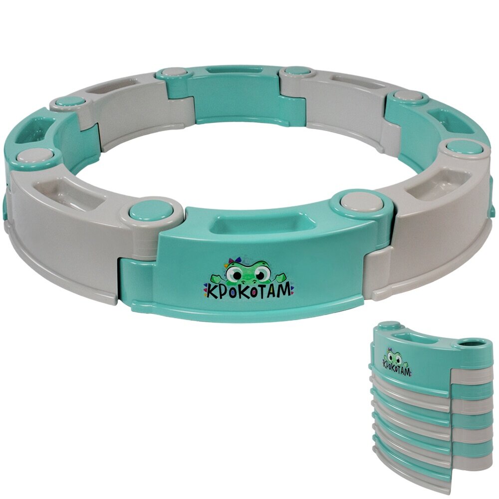 Песочница Крокотам модульная, 8 сегментов, серые и мятные, диаметр 139 см (8П417813)