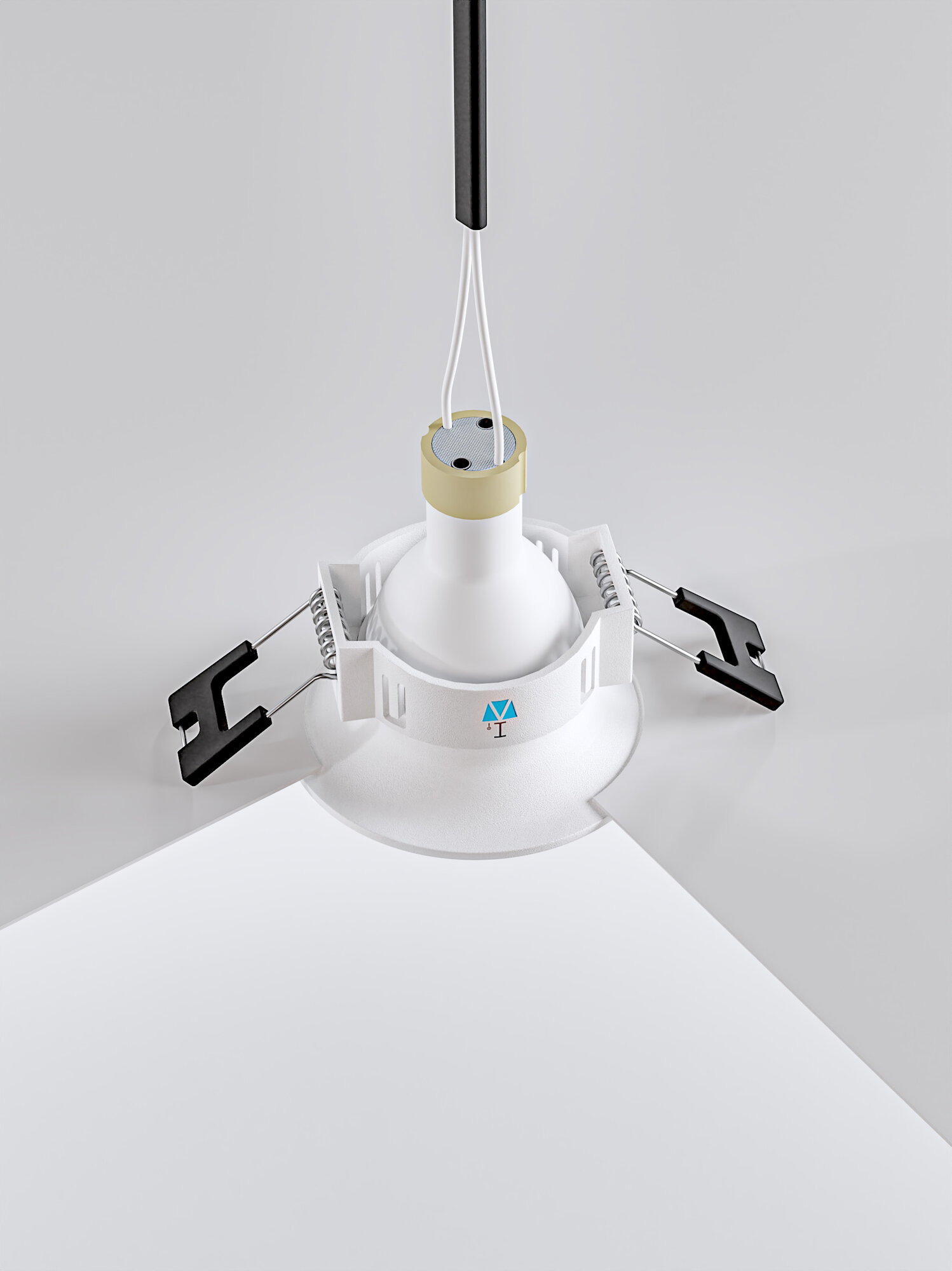 Встраиваемый светильник Interior Light BL003R-W Atom 1xGU10, 10Вт, белый, пластик/металл, IP20 — фото 1