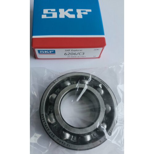 Подшипник SKF 6206C3 шариковый радиальный однорядный 30х62х16 628₽