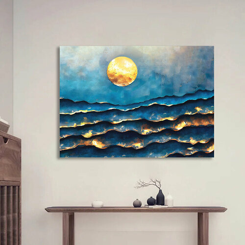 Картина абстракция / абстрактная картина / море, 60х80 см.