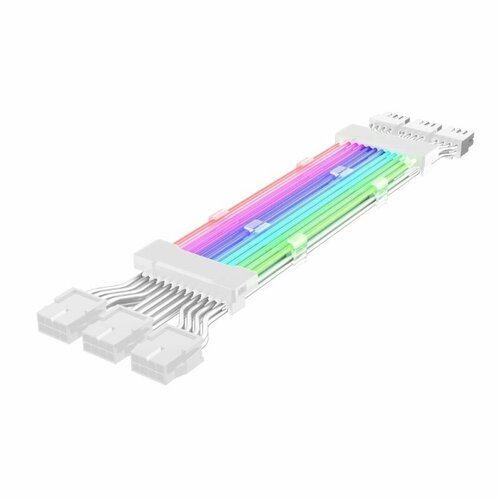 Корпус для ПК удлинитель блока питания RGB-кабель 24 контакта PCI-E GPU 8 контактов X2, X3 неоновая линия ARGB-стример адаптер передачи данных 5V3
