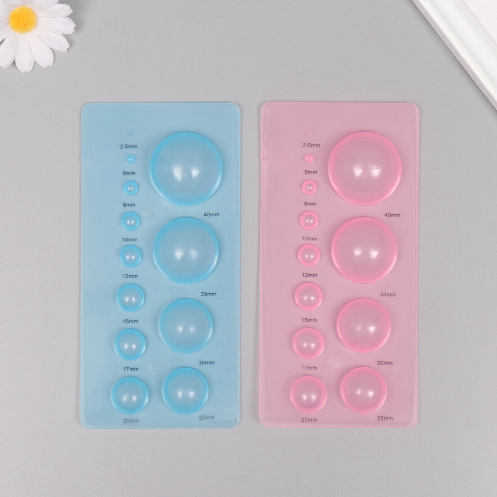 Линейка-шаблон для квиллинга "Круги" 18х9х25 см