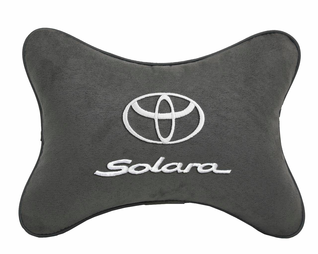 Подушка на подголовник автомобильная темно-серая алькантара TOYOTA Solara