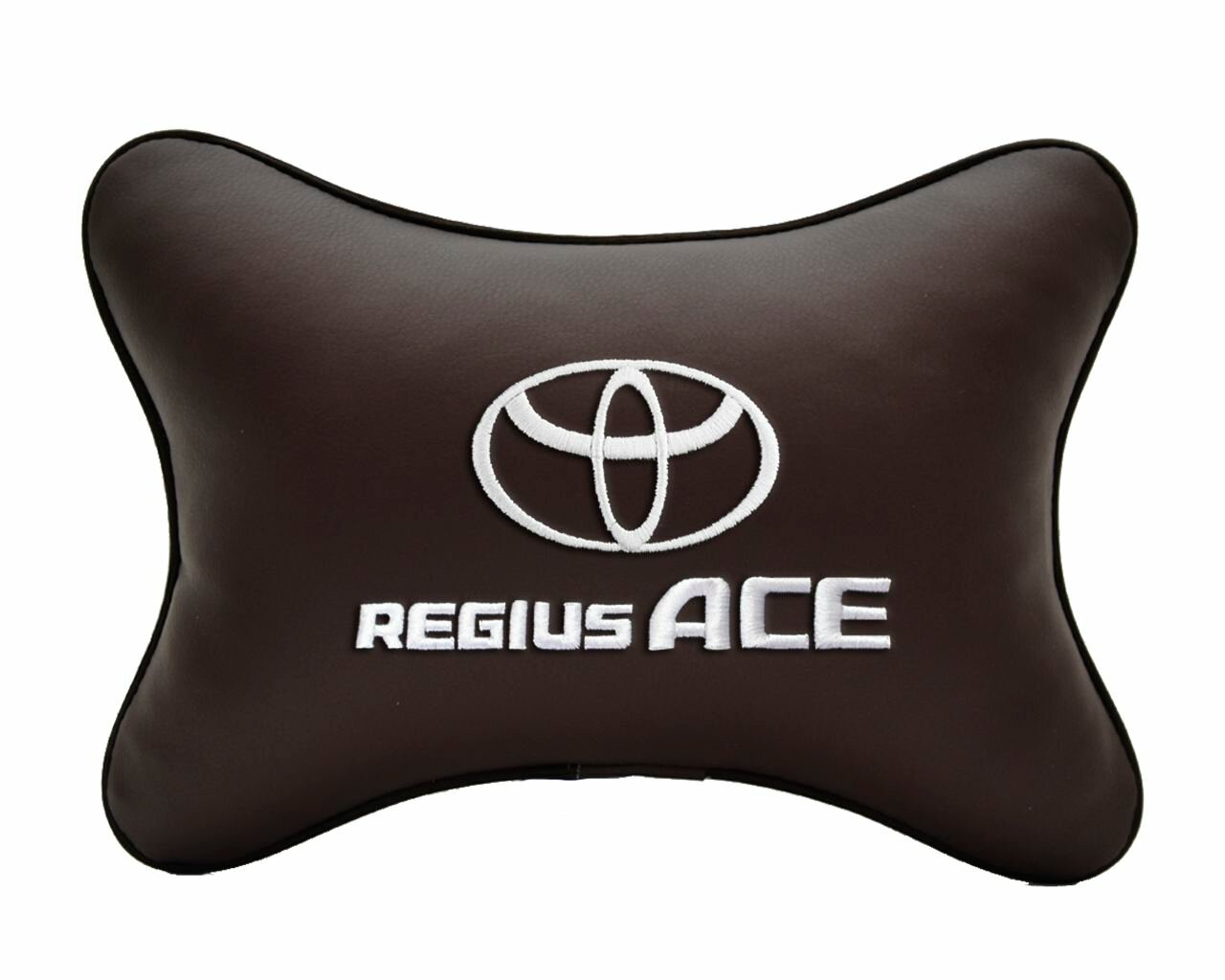 Подушка на подголовник автомобильная коричневая экокожа TOYOTA Regius Ace
